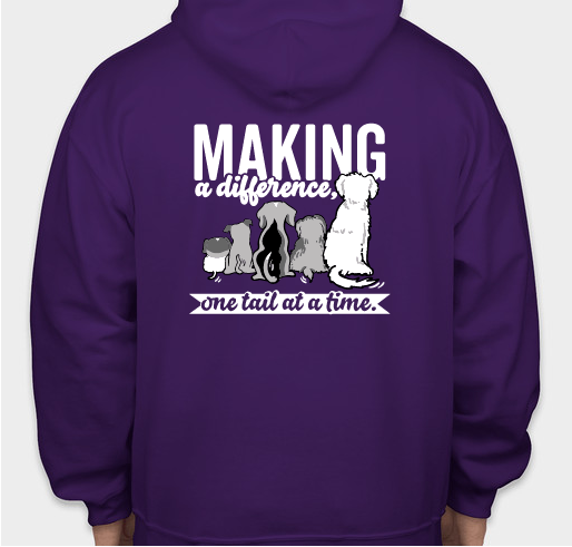 Making A Difference... One Tail at A Time! Fundraiser - unisex shirt design - back