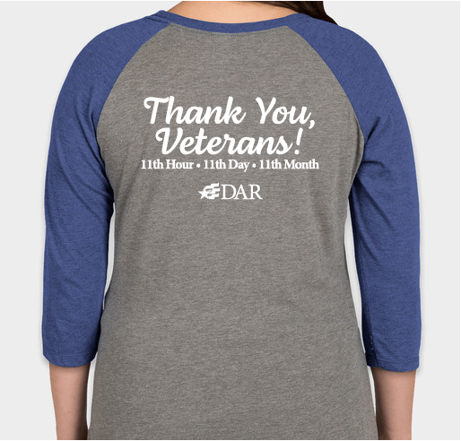 DAR Thank You Veterans T-Shirt Fundraiser - unisex shirt design - back