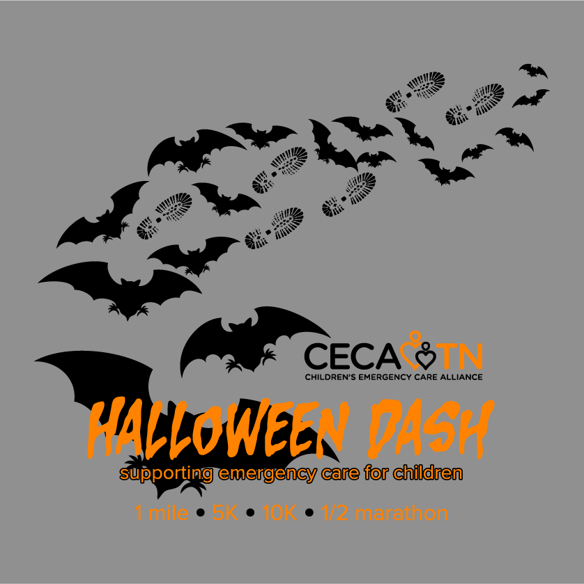 CECATN Halloween Dash: supporting emergency care for children shirt design - zoomed