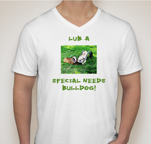 Opie's" Special Needs" English Bulldog Rescue FanWear Fundraiser - unisex shirt design - front