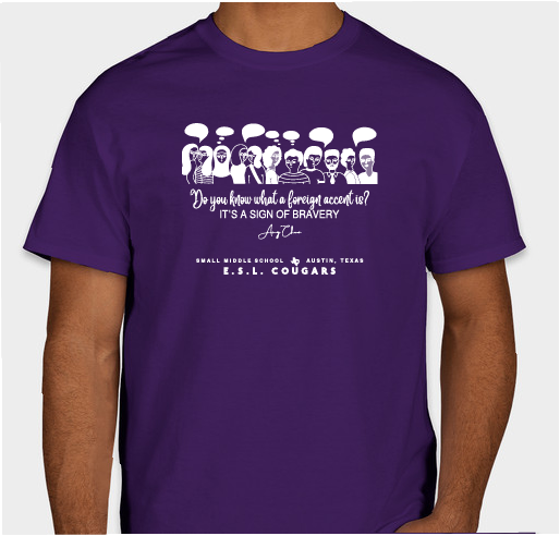 ESL Cougars BRAVERY Campaign Fundraiser - unisex shirt design - front