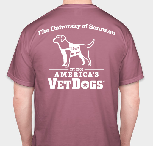 The University of Scranton OT Graduate Students Supporting America's VetDogs Fundraiser - unisex shirt design - back