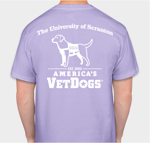 The University of Scranton OT Graduate Students Supporting America's VetDogs Fundraiser - unisex shirt design - back