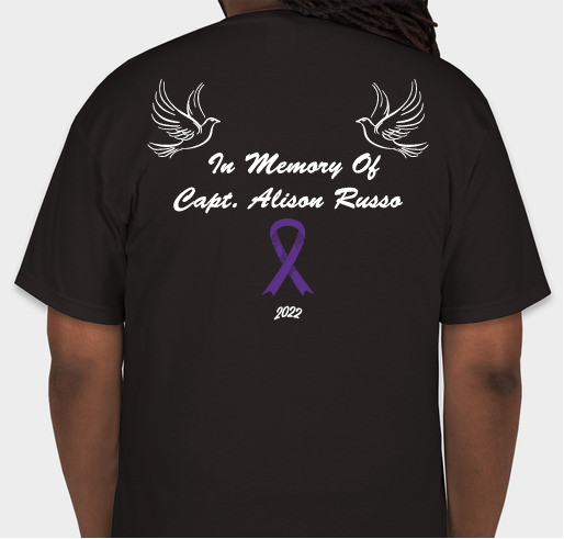 In memory of Lt Alison Russo Fundraiser - unisex shirt design - back