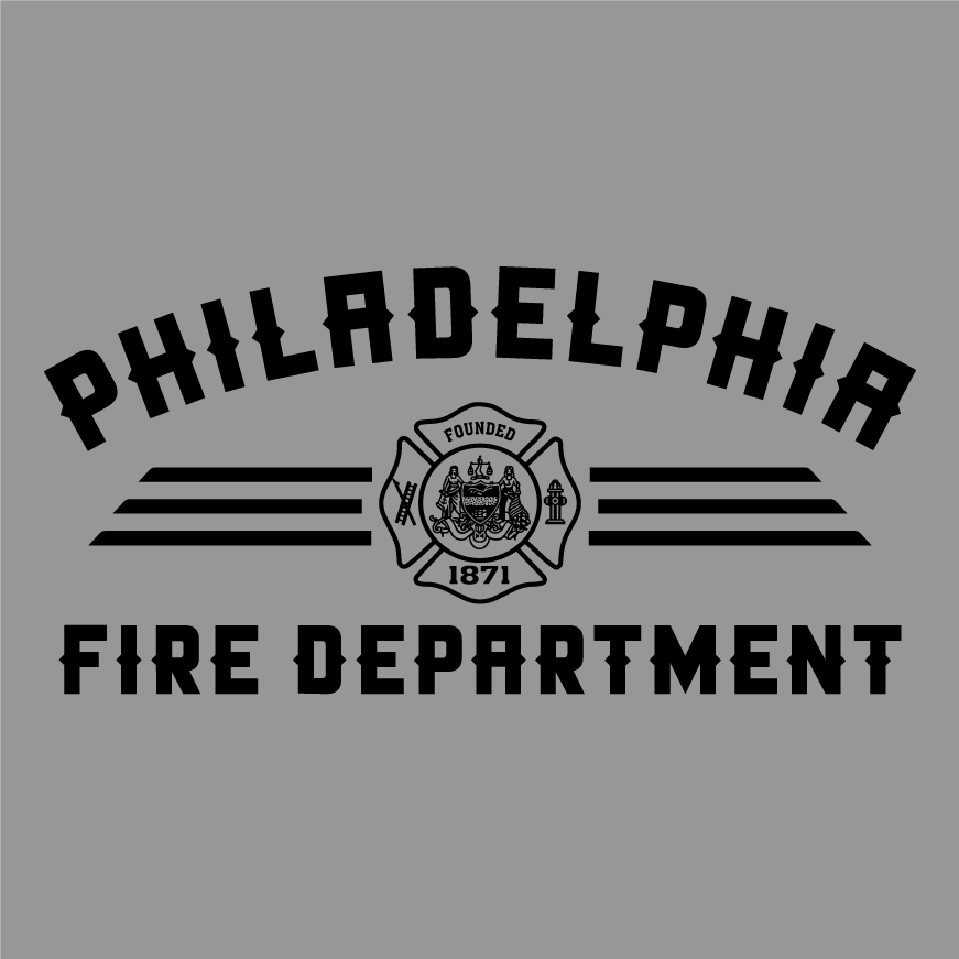 Philadelphia Fire Department Foundation Retro Tee shirt design - zoomed