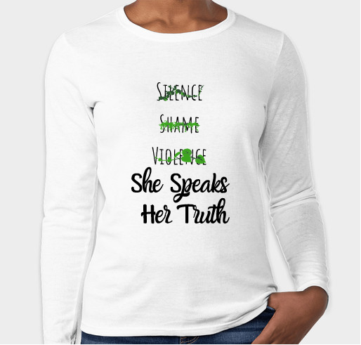 Support She Speaks Her Truth - Life Coaching for Domestic Violence & Sexual Assault Survivors Fundraiser - unisex shirt design - small