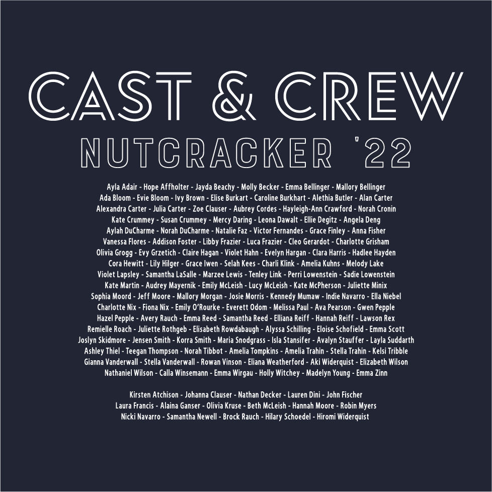 Nutcracker at the Embassy 2022 shirt design - zoomed