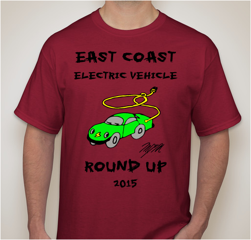 East Coast Electric Vehicle Round Up T-shirt Pre-Sale! Fundraiser - unisex shirt design - small