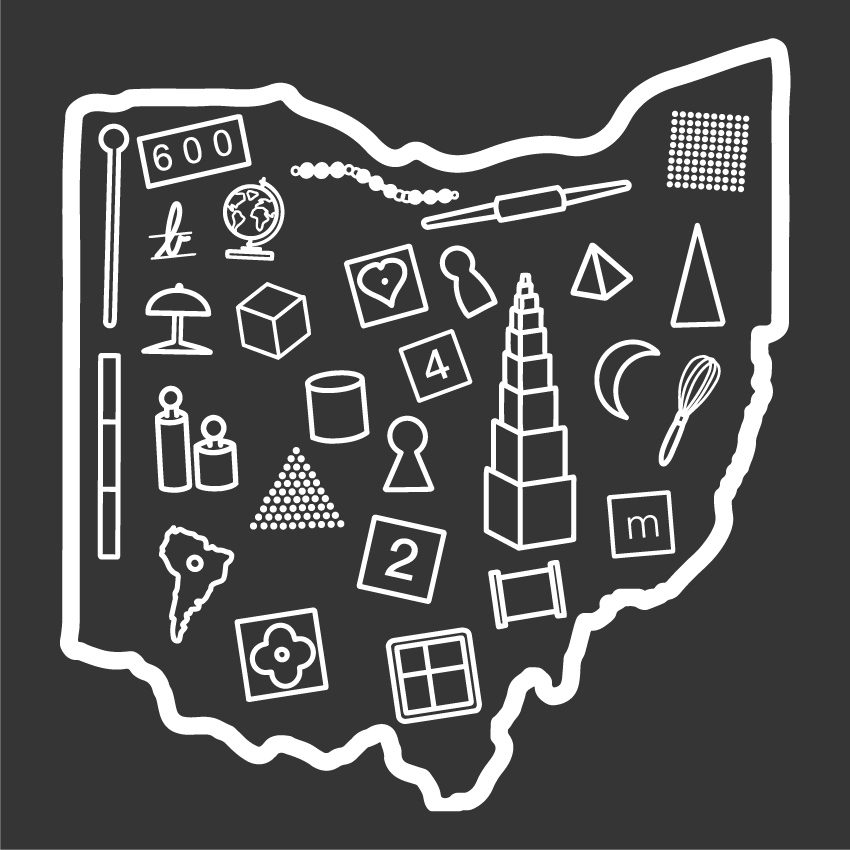 Montessori Ohio Community shirt design - zoomed