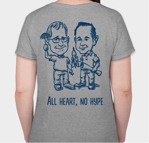 Caricature of Matt and Eric T-shirt Fundraiser - unisex shirt design - back