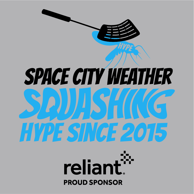 Squashing Hype T-shirt: Space City Weather 2022 Fundraiser shirt design - zoomed