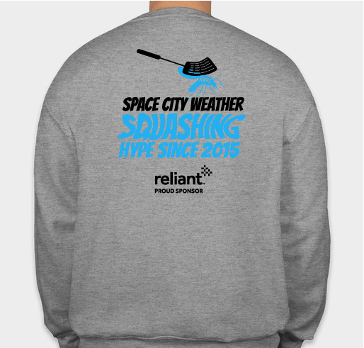 Squashing Hype T-shirt: Space City Weather 2022 Fundraiser Fundraiser - unisex shirt design - back