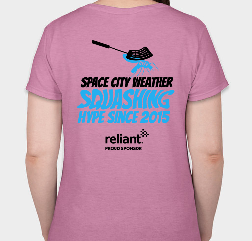 Squashing Hype T-shirt: Space City Weather 2022 Fundraiser Fundraiser - unisex shirt design - back