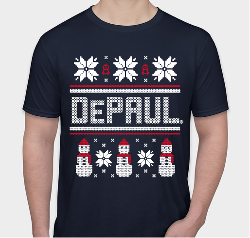 DePaul Ugly Sweater Fundraiser - benefiting the DePaul Basic Needs Hub Fundraiser - unisex shirt design - front