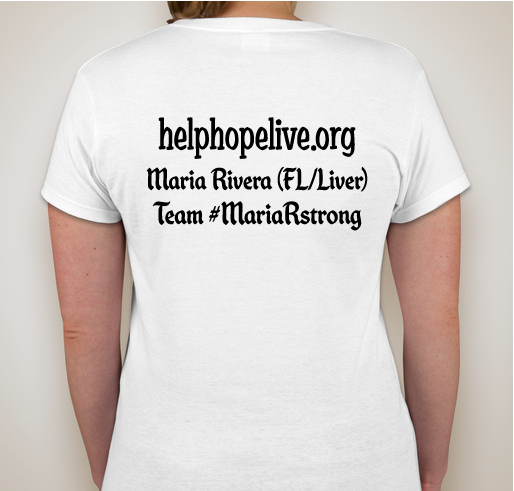Team #MariaRstrong Tshirt Fundraising Fundraiser - unisex shirt design - back