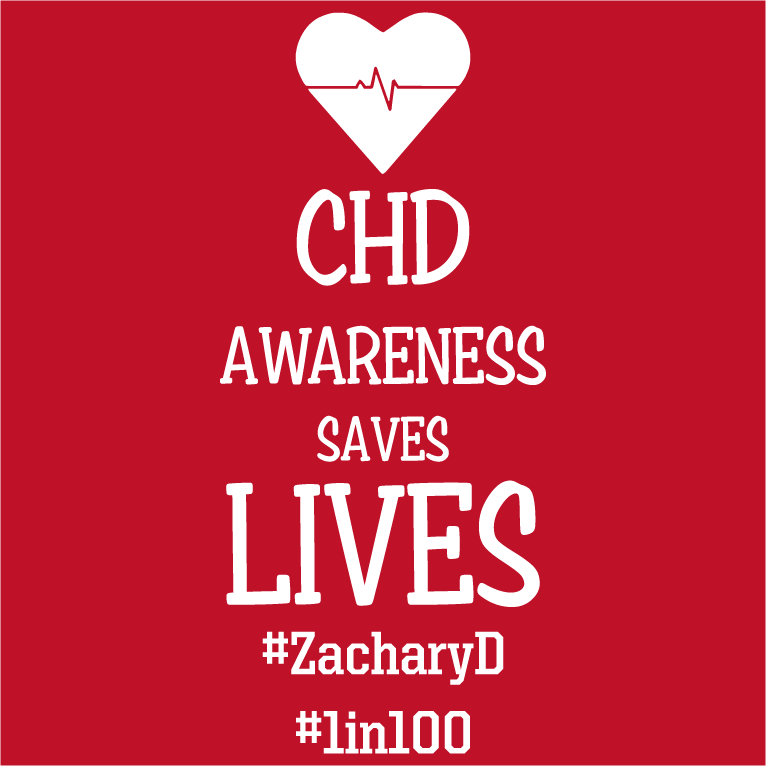 Zachary Daniel Mundo: CHD Awareness shirt design - zoomed
