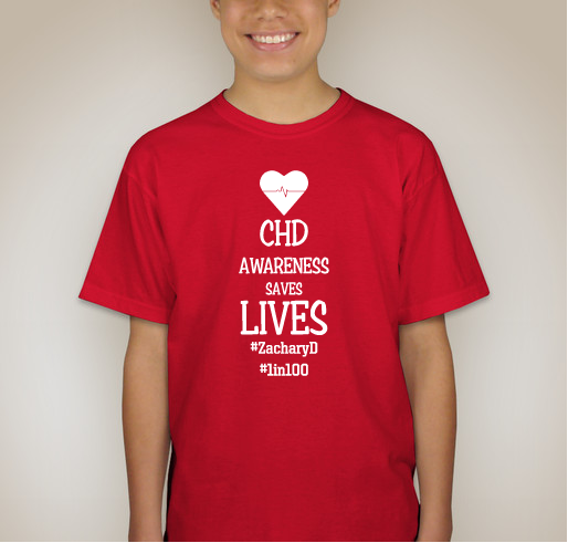 Zachary Daniel Mundo: CHD Awareness Fundraiser - unisex shirt design - back