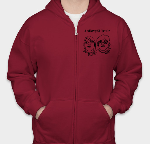 JustKeepStitchin' Fan Club - Fall 2022 Zip-Up Hoodie Fundraiser - unisex shirt design - front