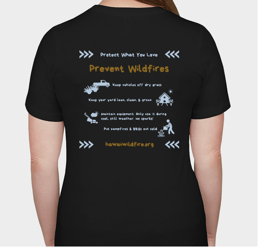 2022 Prevent Wildfires T-Shirt Fundraiser - unisex shirt design - back