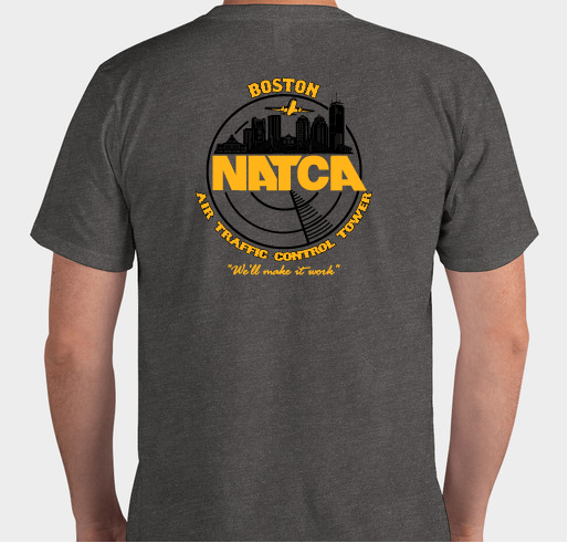 BOS NATCA t-shirts to benefit NATCA charitable Fundraiser - unisex shirt design - back