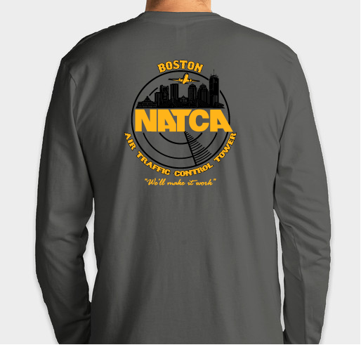 BOS NATCA t-shirts to benefit NATCA charitable Fundraiser - unisex shirt design - back