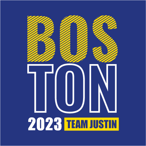 Justin Runs Boston '23 shirt design - zoomed