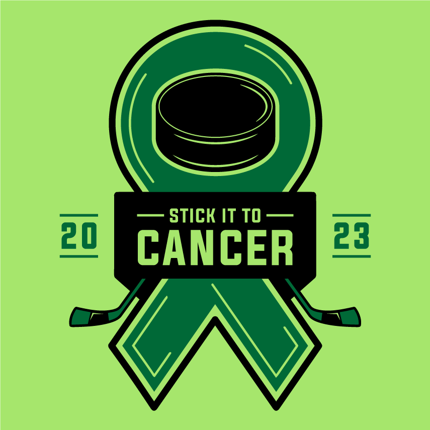 Haverford Fords "Green Out" Hockey Game for pediatric cancer awareness shirt design - zoomed