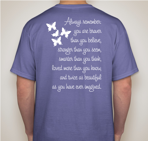 NEDA Walk - Team Just Breathe Fundraiser - unisex shirt design - back