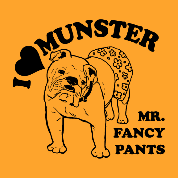 Munster (A.K.A. Mr. Fancy Pants) shirt design - zoomed