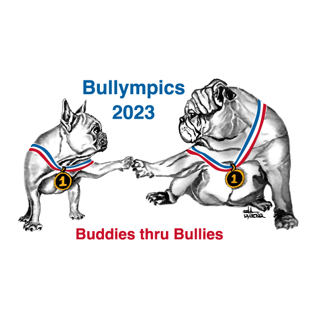 BUDDIES THRU BULLIES 2023 BULLYMPICS T-SHIRT FUNDRAISER shirt design - zoomed
