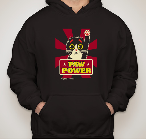 PAW POWER! Help Save Hurt Kitties Fundraiser - unisex shirt design - front