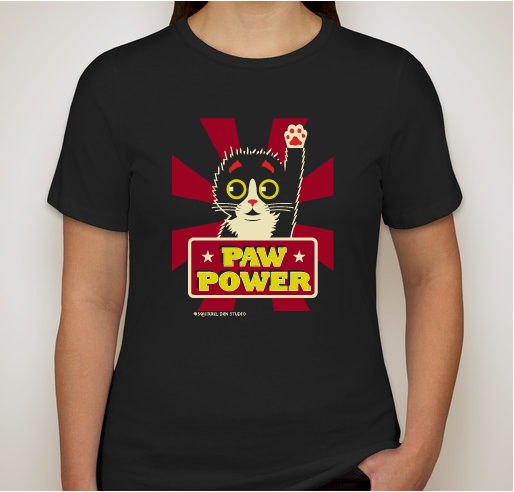PAW POWER! Help Save Hurt Kitties Fundraiser - unisex shirt design - front