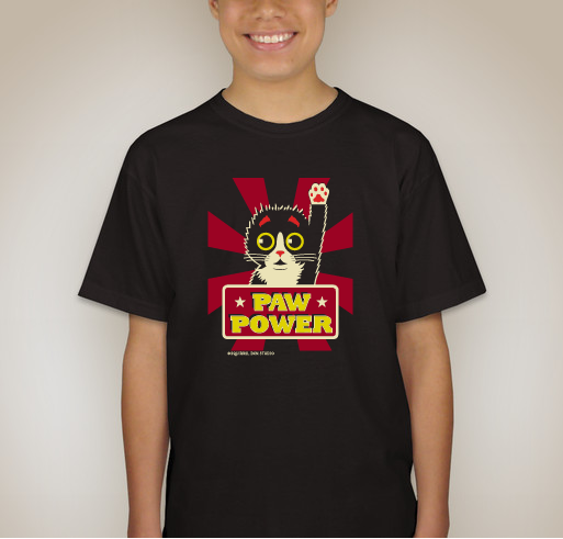 PAW POWER! Help Save Hurt Kitties Fundraiser - unisex shirt design - back