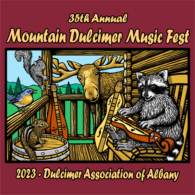 MOUNTAIN DULCIMER MUSIC FEST shirt design - zoomed