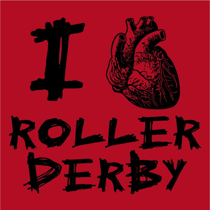 Dent County Riveters roller derby team shirt design - zoomed