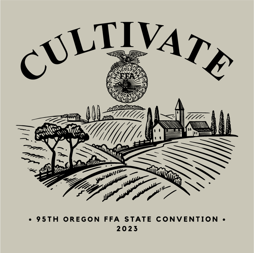 2023 Oregon FFA State Convention shirt design - zoomed