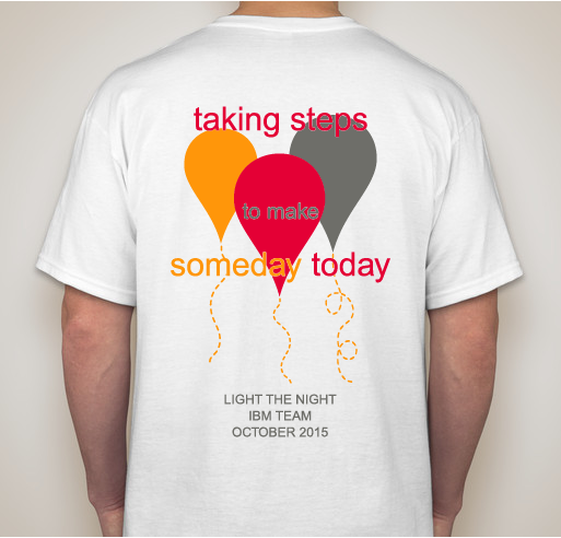 Light the Night Walk 2015 Fundraiser - unisex shirt design - back
