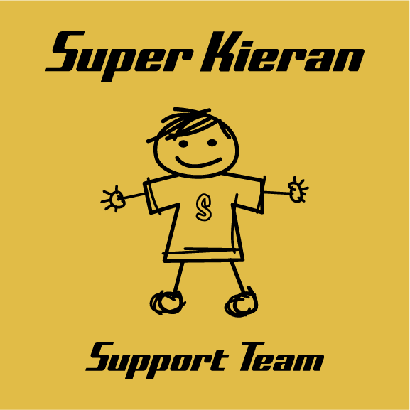 Super Kieran vs. Children's Cancer shirt design - zoomed