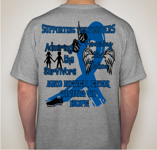 Nathan's Sluggers Walk for a Cure Fundraiser - unisex shirt design - back