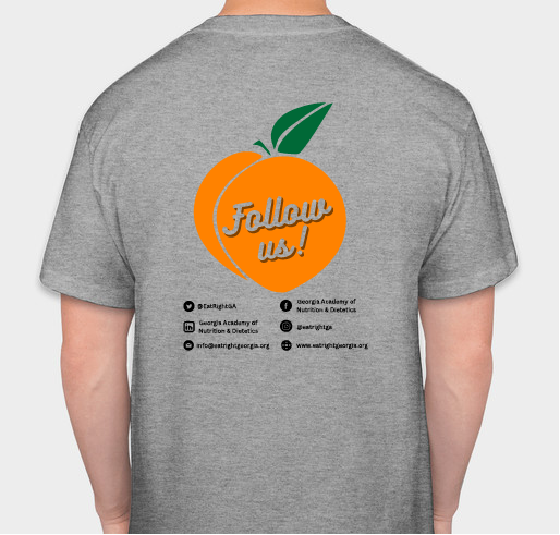 Georgia Academy of Nutrition and Dietetics Fundraiser - unisex shirt design - back