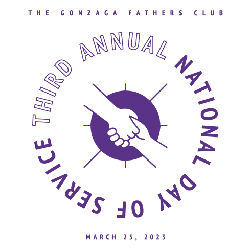 Gonzaga College High School Fathers Club National Day of Service shirt design - zoomed