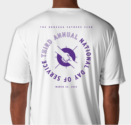Gonzaga College High School Fathers Club National Day of Service Fundraiser - unisex shirt design - back