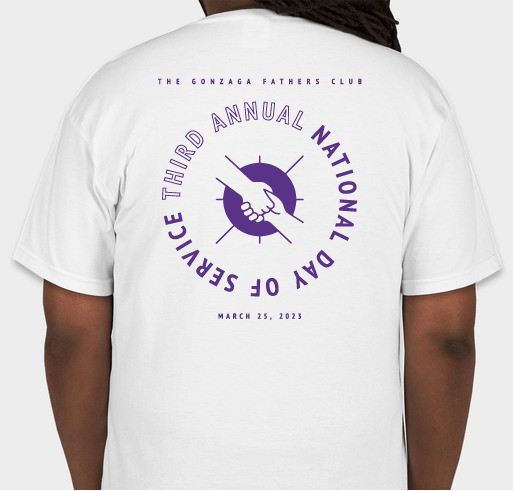 Gonzaga College High School Fathers Club National Day of Service Fundraiser - unisex shirt design - back