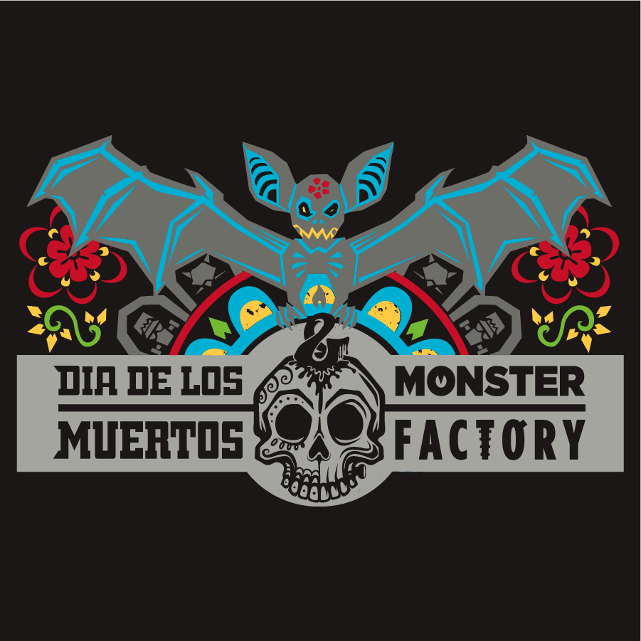 CityArts Factory's Dia de los Muertos & Monster Factory shirt design - zoomed
