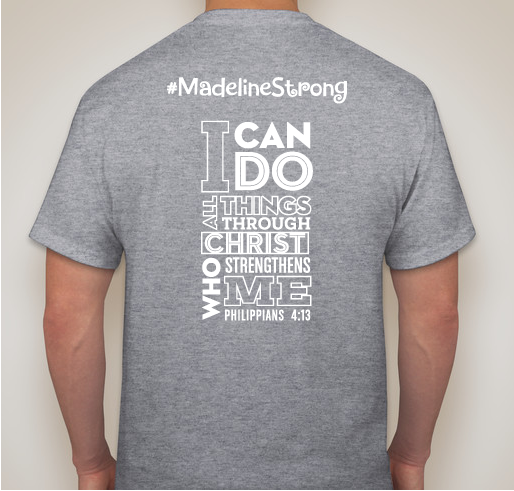 Strong for Madeline Fundraiser - unisex shirt design - back