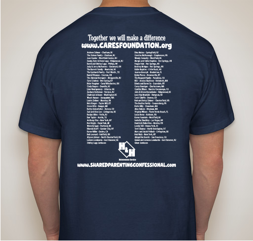 24 HOUR RUN FOR CAH and CARES FOUNDATION Fundraiser - unisex shirt design - back