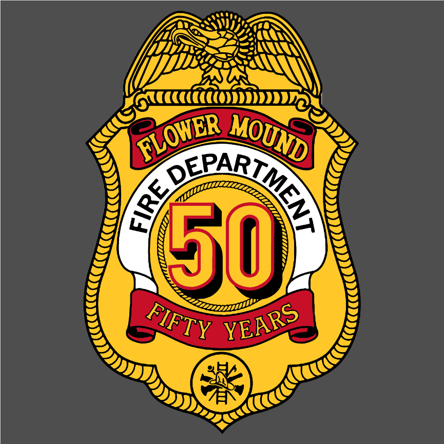 Flower Mound Fire Department 50 year Anniversary T-shirt shirt design - zoomed