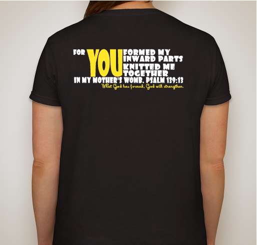 God Doesn't Make Mistakes - Spina Bifida Awareness Fundraiser - unisex shirt design - back