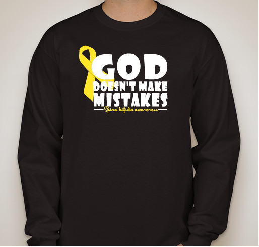 God Doesn't Make Mistakes - Spina Bifida Awareness Fundraiser - unisex shirt design - front