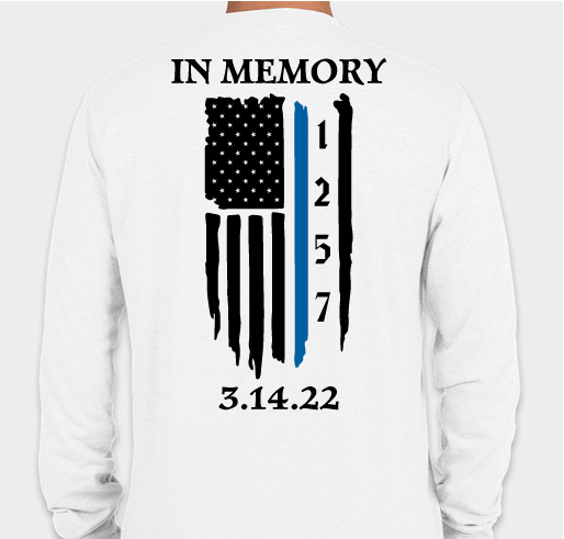 ONE YEAR MEMORIAL - CALEB D. OGILVIE - 1257 Fundraiser - unisex shirt design - back